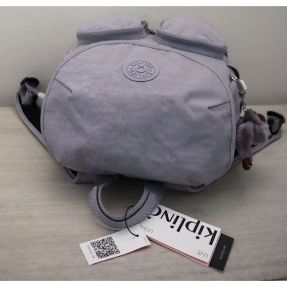 Kipling KI0365-0KG Women's Sz Medium Dove Gray Fiona Nylon Backpack - Picture 4 of 10
